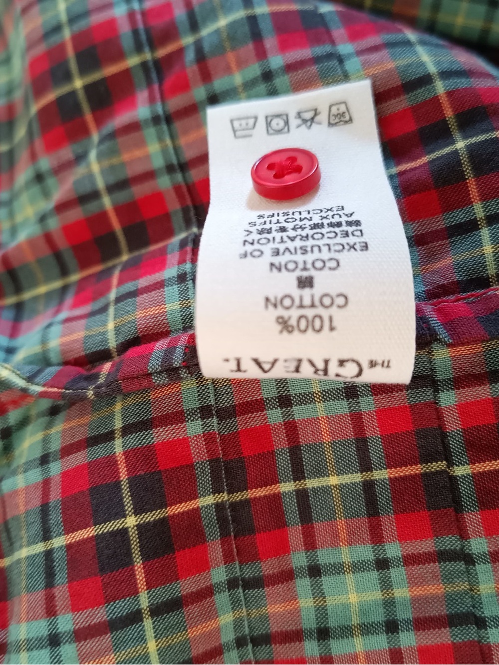 THE GREAT. Red and Green Plaid Maxi Dress size 0 - Picture 6 of 6